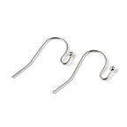 20pcs Sterling Silver Ear Wire Ball Dot French Earring Hooks Connector Dangle E