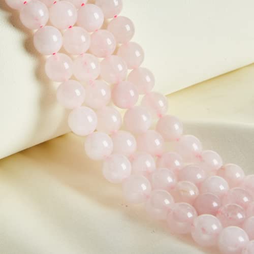 100pcs 6mm Rose Quartz Beads Natural Gemstone Beads Round Loose Beads for Crafting and Jewelry Making - color: Rose Quartz, size: 6mm