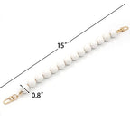 AUMEY Handbag Chain Straps Acrylic Purse Chain Strap Fashionable Replacement Purse Clutches Handles for Purse Handbags DIY Crafts, 15.7 inch of Each (YZL01-White) - color: Yzl01-white