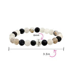 Bling Jewelry Natural Multi Color Semi Precious Gemstone Round Bead 8MM Strand Stackable Stretch Bracelet For Women Men Teen Unisex - color: Gray Quartz