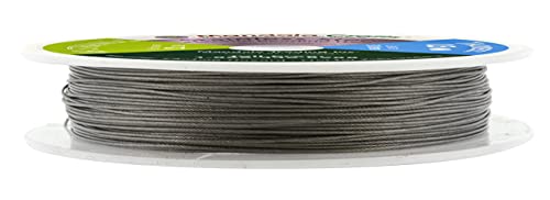 Mandala Crafts 49 Strand Beading Wire for Jewelry Making - 98 FT 24 Gauge Stainless Steel Braided Tiger Tail Wire for Bead Stringing - size: 49 Strands 24 Gauge 0.5MM 98FT