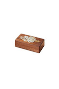 Travel Jewelry Case Small Wood Jewelry Organizer Jewelry Box for Women (Nut-Brown Print B) - color: Nut-Brown Print B