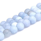 GEM-Inside Natural 10mm Aquamarine Quartz Gemstone Loose Beads Frosted Round A Grade Crystal Energy Stone Power for Jewelry Making 15" - color: Aquamarine, size: 10mm