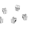 40pcs Owl Symbol of Wisdom Prosperity Large Hole Animal Loose Beads (4.5mm Hole) Antique Silver Metal Spacer for DIY Craft Jewelry Making MEC-A4 - size: Owl