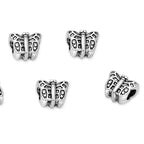 40pcs Butterfly Symbol of Transformation Large Hole Loose Beads (4.5mm Hole) Antique Silver Metal Spacer for DIY Craft Jewelry Making MEC-A3 - size: Butterfly