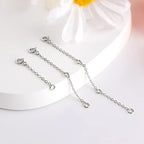Bracelet Extender Durable White Gold Extenders for Necklace Bracelet Anklet Extension Chains Necklace Extender（1 2 3 inch） - color: A-White Gold