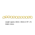Honbay 100PCS 50mm/2inch Extender Chain Jewelry Necklace Bracelet Anklet Extension Chain Extension tails(Gold)