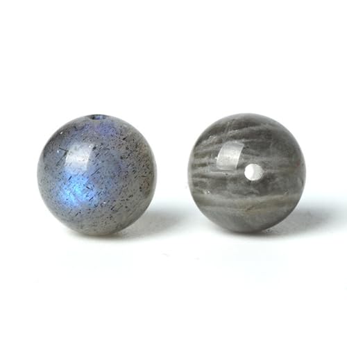 100Pcs Natural Stone 6mm Grey Moonstone Round Loose Gemstone Energy Healing Beads Hole Size 1mm DIY Smooth Beads for Bracelet Necklace Earrings Jewelry Making - color: Grey Moonstone, size: 6mm