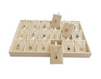 Beige Velvet Jewelry Display Box Tray Pendant Necklace Stackable Trade Show Store Multi Function (Pendants) - color: Pendants