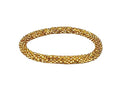 Wigspedia Crochet Glass Seed Bead Nepal Boho Bracelet - Single Piece Solid - color: gold