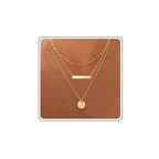 Aisansty Dainty Layered Choker Necklaces Handmade Coin Tube Star Pearl Pendant Multilayer Adjustable Layering Chain Gold Plated Necklaces Set for Women - color: Gold, style: Gold Bar&Disc