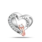 Charm for Bracelets and Necklaces, Heart Animals 925 Sterling Silver Bead Celestial Sun Moon Star Charms Jewelry Gift for Women Girls - color: Heart and Ring Charms