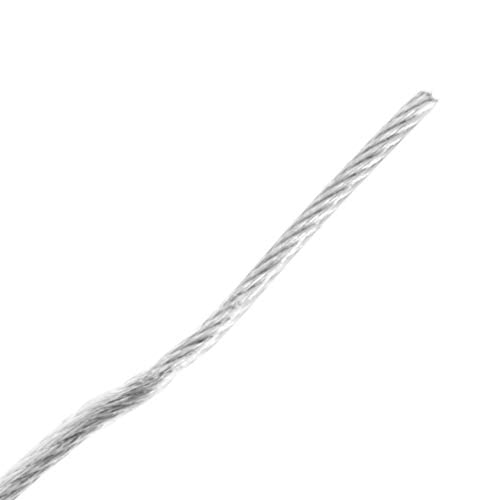 Mandala Crafts 49 Strand Beading Wire for Jewelry Making - 98 FT 21 Gauge Stainless Steel Braided Tiger Tail Wire for Bead Stringing - size: 49 Strands 21 Gauge 0.7MM 98FT