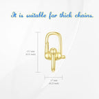 14K Gold Jewelry Clasp Necklace Extender Clasp Bracelet Extension Connector for DIY Necklace Bracelet Anklet Jewelry Making (Style 1) - size: Style 1-Yellow