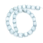 28pcs 10x13mm White Cat's Eye Cuboid Stone Gemstone Beads Semi-Precious Craft Supplies for DIY Jewelry Making - color: Cuboid10x13mm White