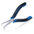 SPEEDWOX Bent Needle Nose Pliers With Serrated Jaw 45-Degree Bent Pliers Tweezer Long Nose Plier With Teeth Jewelry Making For Bending Gripping Needle Remover Fishing Plier - style: Bent Needle Nose Pliers
