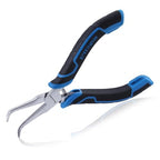 SPEEDWOX Bent Needle Nose Pliers With Serrated Jaw 45-Degree Bent Pliers Tweezer Long Nose Plier With Teeth Jewelry Making For Bending Gripping Needle Remover Fishing Plier - style: Bent Needle Nose Pliers