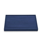 11 Slots Microfiber Jewelry Tray, Ring Display Earring Display Tray, Ring Earrings Studs Tray Showcase Display Jewelry Organizer (Blue) - color: Blue, size: 11 Slot
