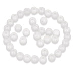 AD Beads Natural Gemstone 8mm Round Loose Beads Big Hole 2.5mm Sized 40pcs (White Jade) - color: White Jade