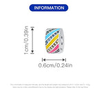 Spacer Stopper Beads for Bracelets & Necklaces, 925 Sterling Silver Beads | Smooth & Pave Cubic Zirconia (White, Blue, 18K Gold Plated) | Anti-Slide Separator Charms S925 Women Jewelry - color: Rainbow-Bead Charms