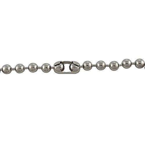 DragonWeave Jewelry 9.5mm Extra Large Silver Steel Ball Chain Mens Necklace Extra Durable Color Protect Finish ANY LENGTH