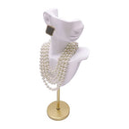 Jewelry Display Stand Jewelry Mannequin Bust Necklace Earring Display Holder Stand, Necklace Bust Jewelry Bust Stand Easel Rack for Selling Show Home Gift - color: White