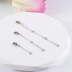 925 Sliver Necklace Extenders, Silver Chain Extenders with Lobster Clasp, Durable Plated Solid Brass Necklace Bracelet Anklet Extension Chains(1 2 3 Inches, 3PCS) - color: D-Silver, size: 1,2,3inch