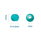 100Pcs 4-4.5mm Transparent Frosted Glass Beads Colorful Round Matte Glass Loose Spacer Beads for DIY Necklace Earring Bracelet Jewelry Making Handmade Crafts - color: Colorful-4mm