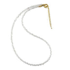 TGH Natural Gemstone Beaded Necklace for Women - Handmade 3-3.5mm Faceted Round Beads - Healing Crystal Birthstone Jewelry - 16+2 Inch Adjustable