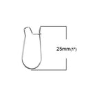JGFinds Stainless Steel Ear Wire Hooks, 48 Pack Earring Findings, Secure Lock Kidney Wires - Teardrop Dangle 1 Inch - size: 1 Inch Long