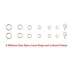 EuTengHao 1504pcs Jewelry Repair Tools Kit with Jewelry Pliers, Jump Rings Opener, Tweezers, Lobster Clasps, Bright Silver - color: Bright Silver