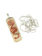 Crystal Necklace Pendant for Women Men - Orgone Necklace Pendant of Healing Crystal for Protection-Spiritual Jewelry - color: Selenite