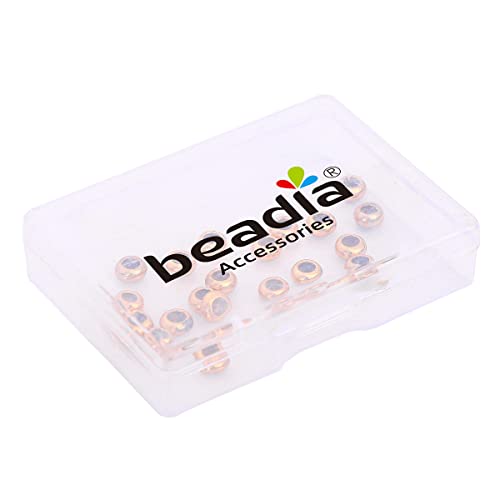 BEADIA 18K Gold Plated Stopper Beads 6x3mm 20pcs Rondelle Insert Silicon Length Adjust Spacer Beads for Jewelry Making Findings - color: Rondelle, size: 6x3mm