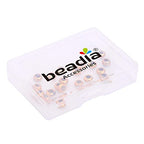 BEADIA 18K Gold Plated Stopper Beads 6x3mm 20pcs Rondelle Insert Silicon Length Adjust Spacer Beads for Jewelry Making Findings - color: Rondelle, size: 6x3mm