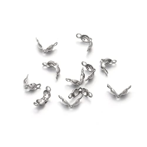 1000 PCS 2 Color Metal Open Bead Tips Knot Covers Bead Tips Knot Covers for Jewelry Making