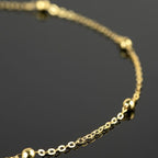 YOUBEIYEE 32.8 Feet Satellite Bead Chain for Jewelry Making 18K Gold Plated Brass Cross Chain Link Jewelry Chain Roll with Jump Rings and Lobster Clasps - color: Bead