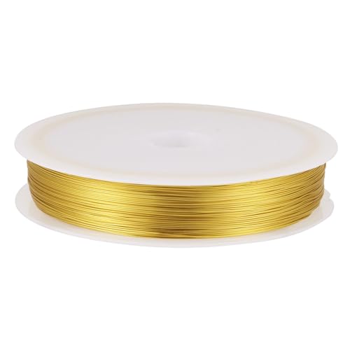 Cheriswelry 28 Gauge Jewelry Beading Wire Gold Tarnish Resistant Copper Wire 0.3mm Craft Wire for Jewelry Making Wrapping Sculpting, 236.22 Feet - size: 28 Gauge(0.3mm)