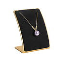 GemeShou Black Necklace display stand, Velvet Jewelry necklace display holder for selling, small metal earring neck storage organizer, online jewelry photography props【Black】 - color: black