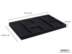 ClosetMaid SuiteSymphony Velvet Jewelry Tray Organizer, Insert for Drawers, For Necklaces, Earrings, Bracelets, Watches, Rings, 21.7 in. W, Plush Black