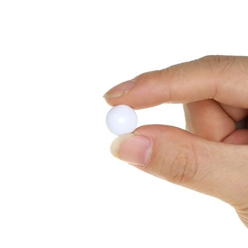 1200Pcs White Beads, Acrylic Pony Beads, 4/6/8/10/12mm Round White Bead for Bracelets, Spacer Pearl Beades, Craft Bead for Bracelet Necklace Jewelry Making - color: white