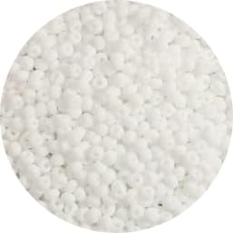 Bala&Fillic Frosted White Color 4mm Seed Beads About 1200pcs/100Grams in Bag, 6/0 Glass Craft Beads for Making Bracelet and Necklace (Frosted White) - color: Frosted White -4mm