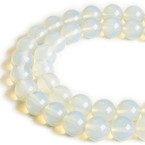 150pcs 8mm Opal Beads Natural Gemstone Beads Round Loose Beads for Jewelry Making - color: Opal, size: 8mm