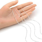 Adabele 5 Feet Authentic 925 Sterling Silver Unfinished Heart Shaped Link Chain 3.2mm x 2.1mm Small Thin Hypoallergenic Nickel Free for DIY Craft Jewelry Making SSK-T1 - color: Sterling Silver, size: 3.2mm Heart Link - 5 Feet
