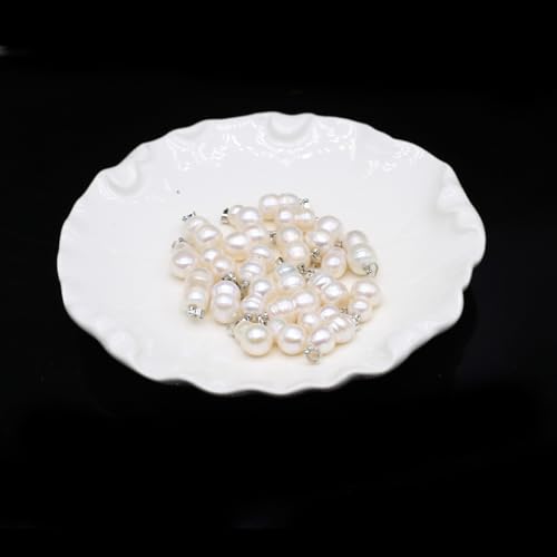 5 Pcs Natural Pearl Pendants Irregular Freshwater Pearl Pendant Charms for Jewelry Making Necklace Bracelet DIY Gift - color: calabash