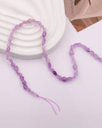 Natural Stone Beads 6-8mm Lilac Amethyst Oval Irregular Freeform Tumbled Loose Gemstone Beads for Jewelry Making 15 Inch Strand 50-55 Pcs - color: Lilac Amethyst -1 strand15”-approx. 55 beads