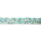 Faceted Natural Blue Amazonite 2-3mm Cube Square Loose Beads Gemstone Small Loose Beads Healing Crystal Energy Stone for DIY Jewelry Making 15" - color: Blue Amazonite
