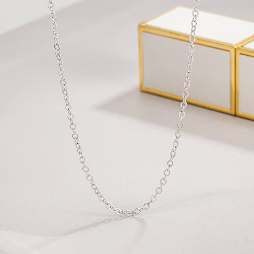 Dankadi Italian 925 Sterling Silver Necklace For Women 0.9mm Box Chain 1.3mm Rolo Chain O-Chain Lobster Claw Clasp - Pendant Chain - 16 "18" 20 "22" 24 "26" Jewelry Gift - color: O - Chain, size: 20 inches