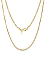 PROSTEEL Stylish Stainless Steel Flat Box Link Chain Necklace for Men, Silver/Gold/Black Tone, Hypoallergenic Jewelry, 14"-30", Come with Box - size: 26 inch(66cm), style: 2mm-Luxury Gold
