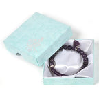 Justinstones Gem Semi Precious Gemstone Love Heart Charm Stretch Beaded Bracelet Unisex - color: Lepidolite Lithium Mica