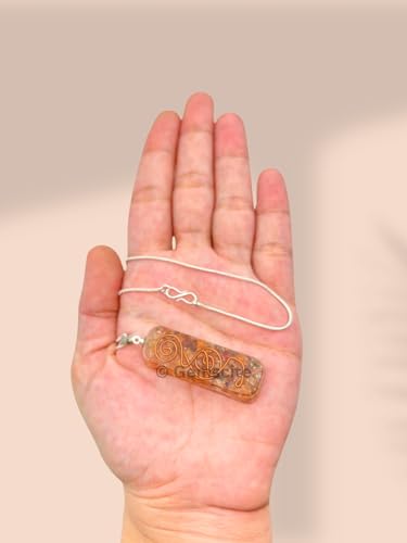 Crystal Necklace Pendant for Women Men - Orgone Necklace Pendant of Healing Crystal for Protection-Spiritual Jewelry - color: Carnelian